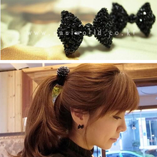 ER011 Girl fashion black bow stud earrings for women jewelry accessories