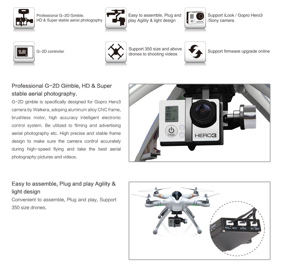 Quadrocopter Drone RTF with1080P HD Camera Walkera QR X350 Pro Fpv Rc GPS One key go home Compatible Gopro3 3 PK dji Phantom 2 drone