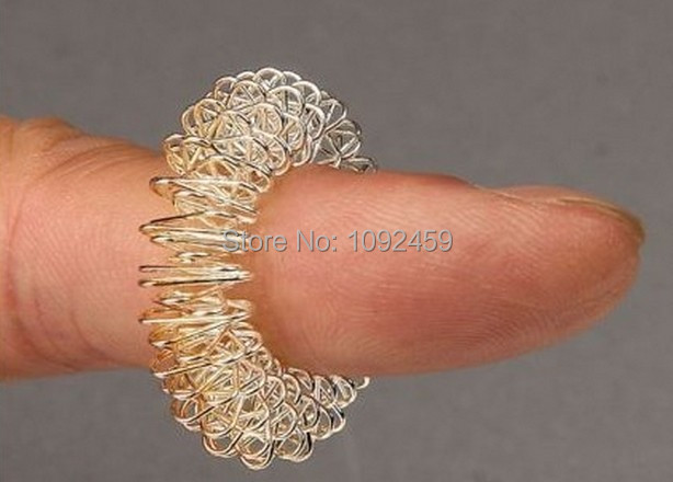 Hot Sale Finger Massager Sujok Ring Acupuncture Ring Health Care Body Massage Chinese Medicine color gold