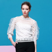 Lafer white hollow out blouse 7804