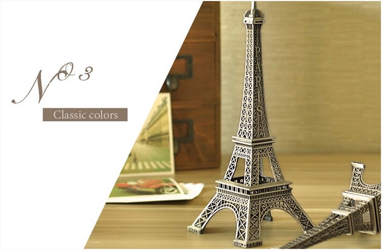 Hot Mixed Charming Paris Eiffel Tower Sculpture Retro Model Home Decor 4Colors 
