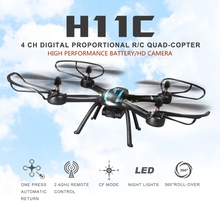 JJRC H11C With 2.0MP HD Camera 2.4G 4CH 6Axis One Key Return RC Quadcopter RTF Remote Control Helicopter Drone 3D Mode H12C H6C