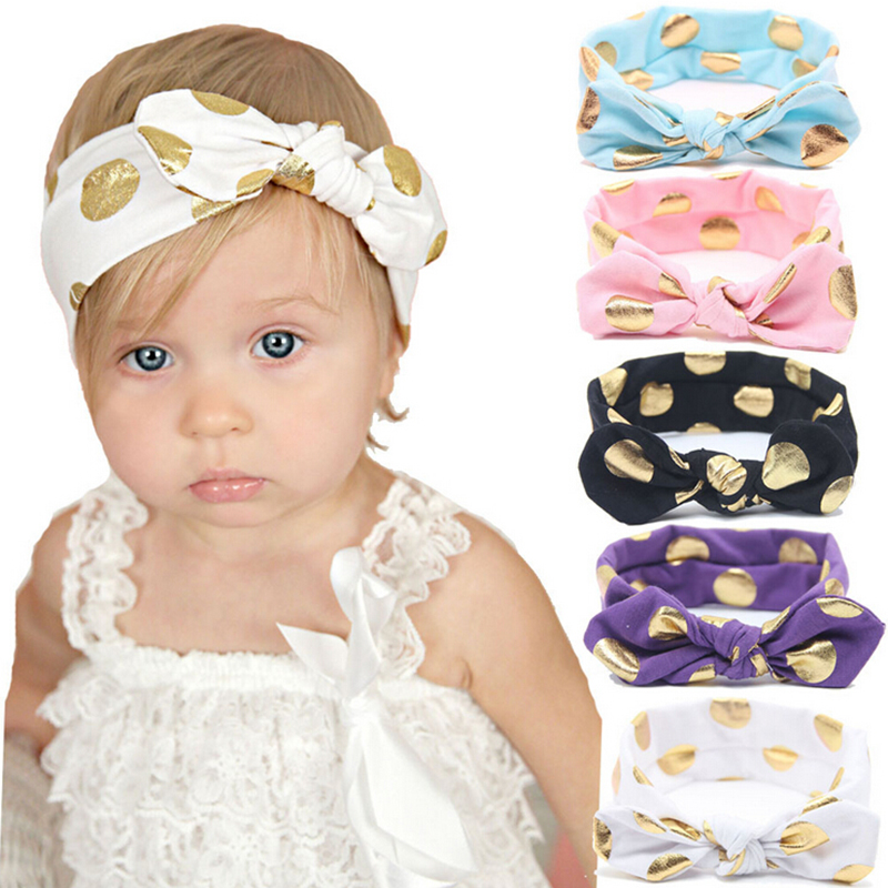1 pcs gold polka dots baby cotton headband knotted bow wraps summer hair bands baby 1 pcs gold polka dots baby cotton headband knotted bow wraps summer hair bands baby