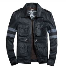 2015 THOOO Brands Resident Evil 6 Leon Kennedy Game pu Leather Jacket coat cavalier big size M L XL 2XL 3XL 4XL 5XL