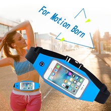 Women Fashion Multifunction Phone Touch Screen Waterproof Sports Waist Pack Running Close Pockets Headphone Jack Fanny pack