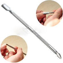 Stainless Steel Cuticle Nail Pusher Spoon Remover Metal Nail Cleaner Manicure Pedicure Care Tool