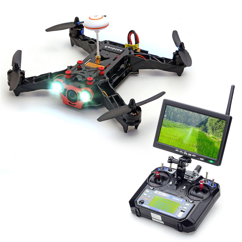New Eachine Racer 250 FPV Drone w Eachine I6 2 4G 6CH Transmitter 7 Inch 32CH