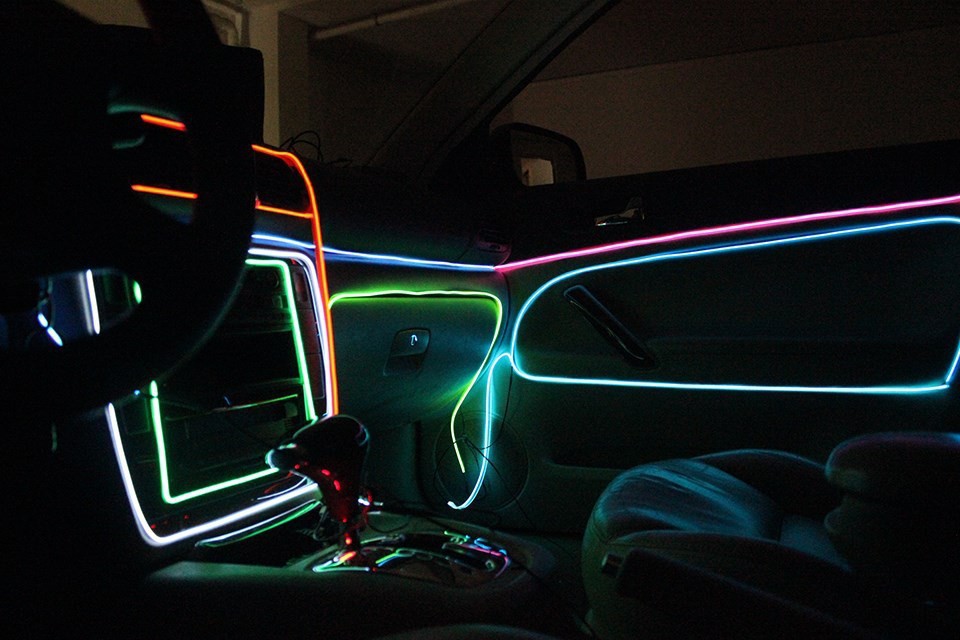 Ar Lights Interior Lights Colorful Flexible El Wire Internal Cold Neon Light For Car Party Decoration 3m Electroluminescent Car Accessori Cool In