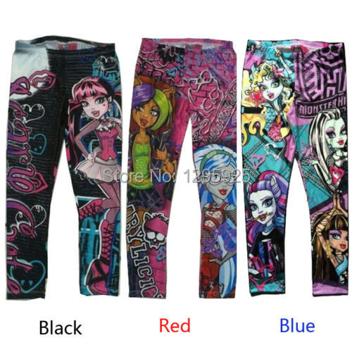Monster High Printed Childs Kids Girls Clothes Pants Childs Leggings Trousers