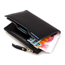 Hot High Quality PU Leather Men Wallets Fashion Creative Mix Wallet Money Zipper Man Purse Card