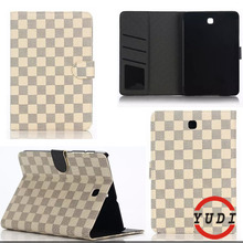 Business plaid style leather case cover for Samsung Galaxy Tab S2 9 7 SM T810 T815