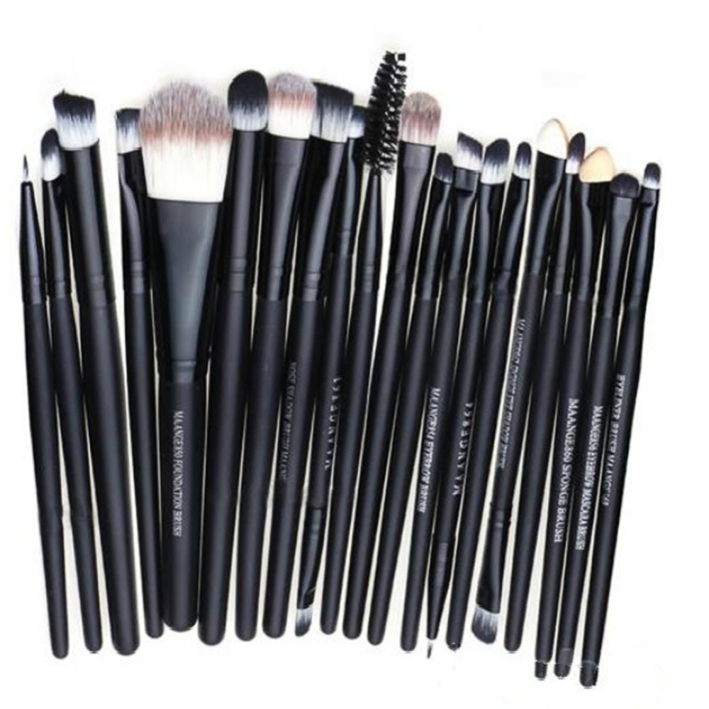 20 PCS Professional Makeup Brush Sets Tools Cosmetic Brush Powder Foundation Lip Brush Tool Wood Sterile