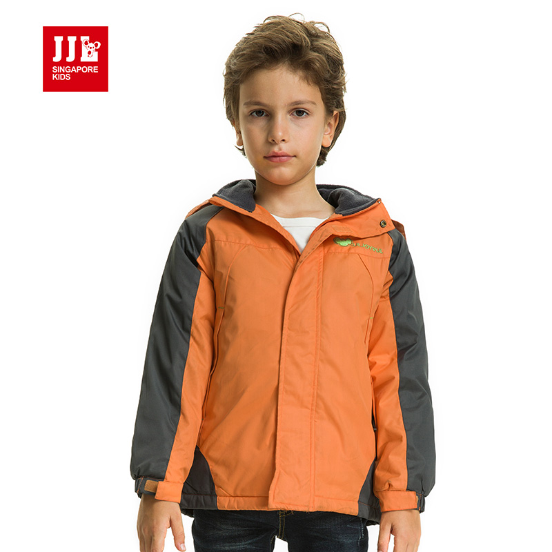 boys coat and jacket winter outerwear hooded jacket windproof thick cardigan jacket children sport coat 2015 brand size 8-17y