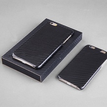 (5pcs/lot) Real Carbon Fiber Case Ultra Thin Mobile Phone Case Extra with 1pcs free screen protector