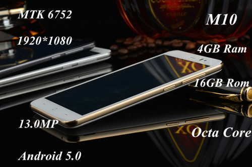 Smartphone 3G M10 MTK6752 Octa Core 5 0 Inch 1080P 4GBRAM 16GB ROM Dual Sim 13