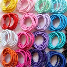 Wholesale 50 Pcs Cnady Color Hair Solid Hair Ropes Ponytail Holders Rubber Elastic Hair Bands Accessories for Girls