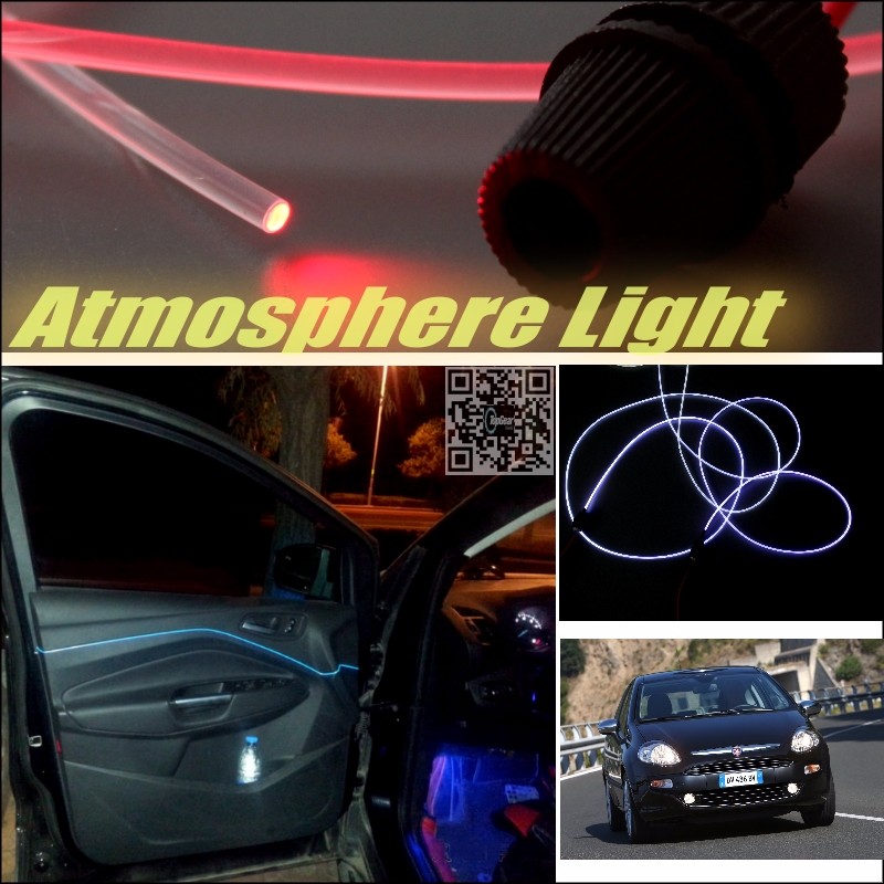 Car Atmosphere Light Fiber Optic Band For Fiat Punto Grande Evo Zastava 10 Interior Refit No Dizzling Cab Inside DIY Air light