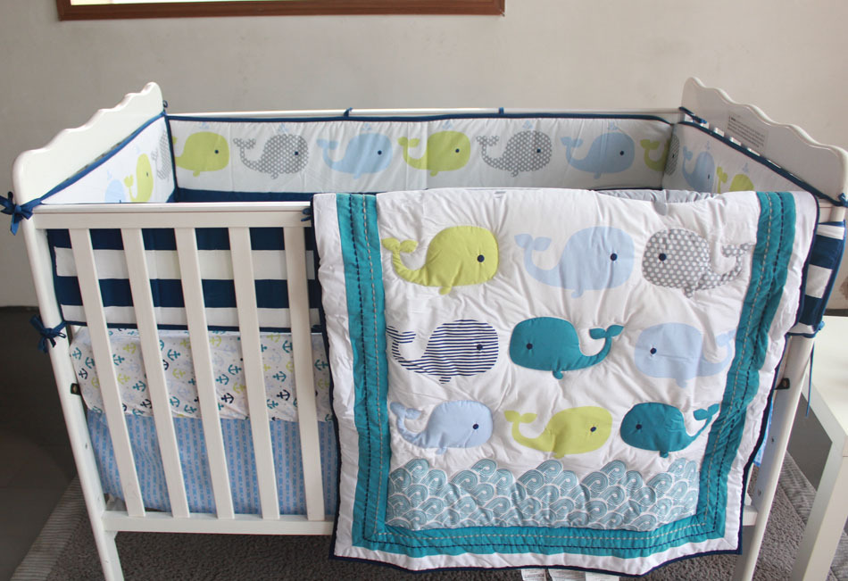 whale baby bedding