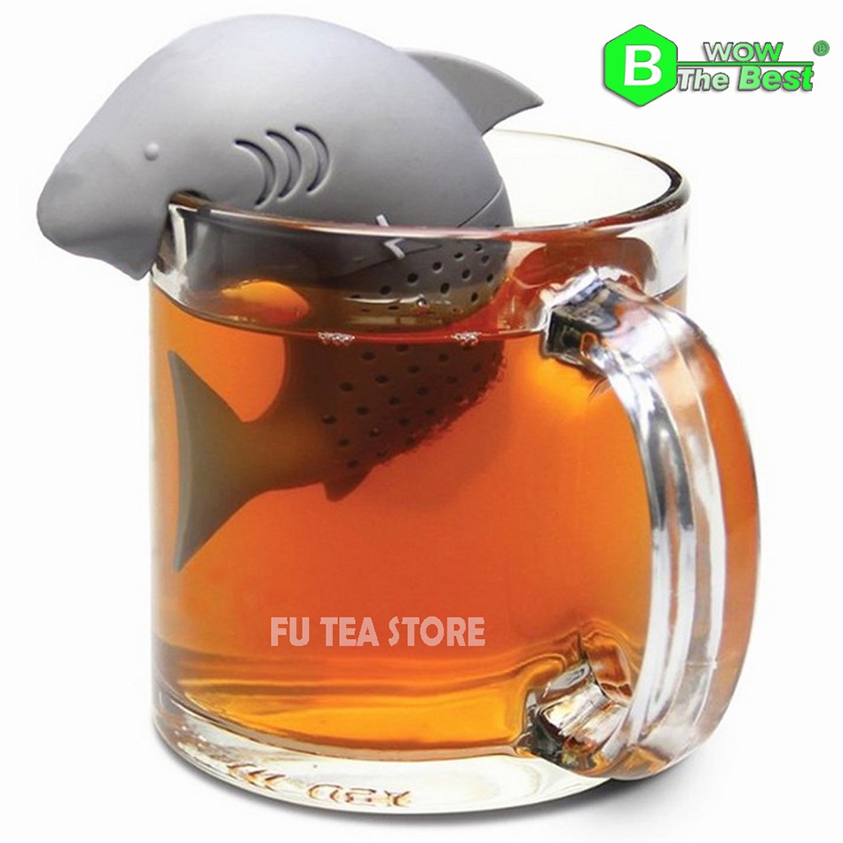 Description Picture 6 of itemCute Silicone Shark tea infuser Leaf Strainer Herbal Spice Filter Diffuser Filter Teapot Teabags for Tea & Coffee Drinkware