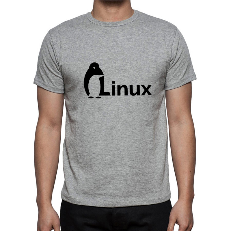 暗黒騎士linuxペンギンロゴのtシャツの男性新ファッション短い, 長袖の