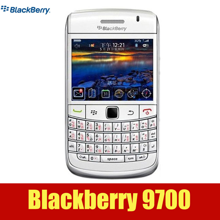 Original unlocked Blackberry Bold 9700 GPS wifi 3 15MP camera Arabic Russian keypad smartphone in stock