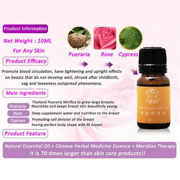 100 Plant Natural Breast Plump Breast Grow Up Busty Powerful Breast Enlargement Massage Oil