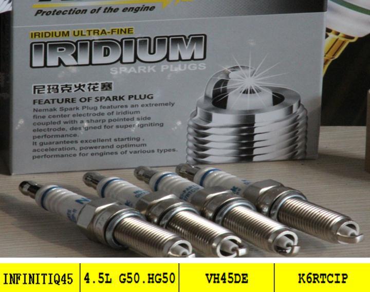 Replacement Parts Platinum iridium car candles spark glow plugs for infiniti Q45 4 5l VH45DE engine