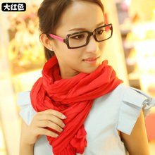 New Fashion 2015 Women Scarf Vintage Ladies Solid Color Black Red White Scarves Warp shawl female