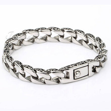 Mens Boys Bracelet 316L Stainless Steel Curb Link Chain HB30