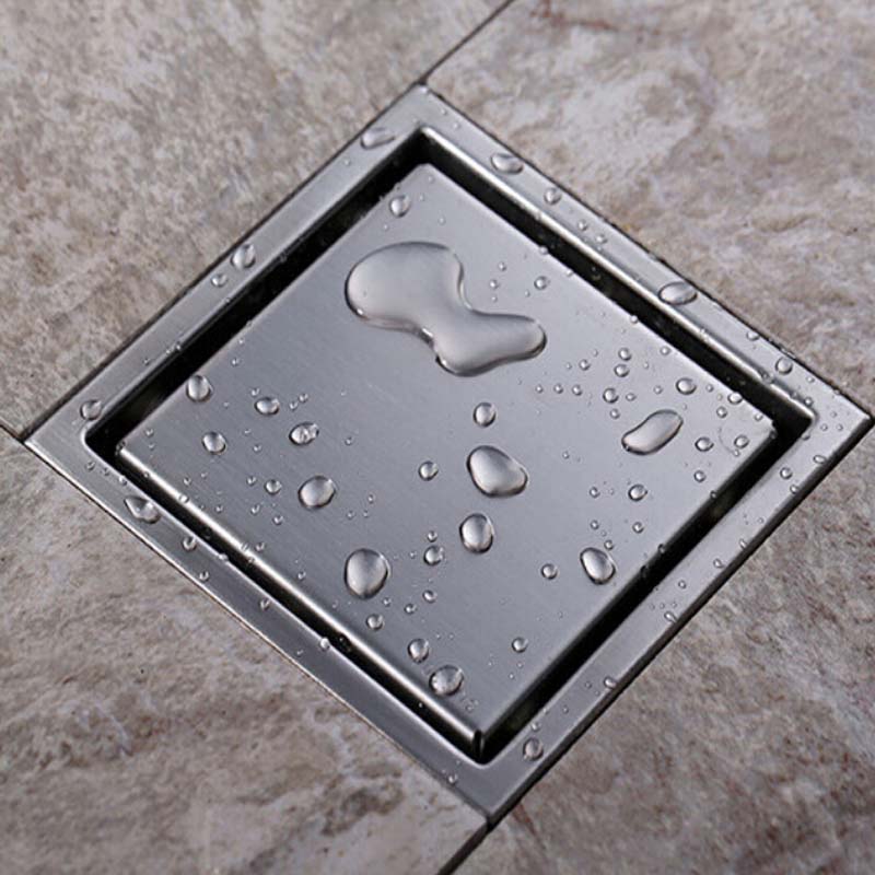 Modern Bathroom Shower Floor Drain Washer Waste Drain Modern Square Grate Free Shipping 