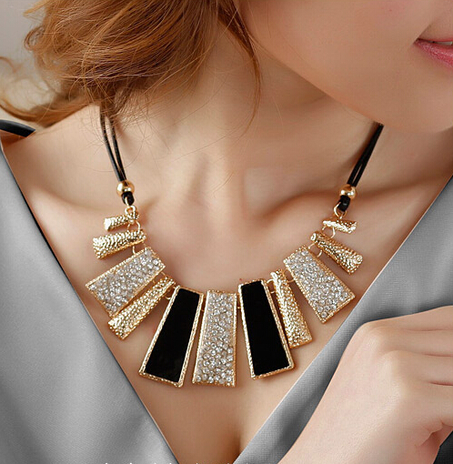 Colar Fashion Statement Necklace for Women 2014 2015 Fine Jewelry Leather Collar Necklaces Pendants Collier Mujer