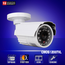 1200TVL CCTV Camera With OSD 1/2.5′ COMS Sensor HD Outdoor Bullet Waterproof IR-CUT 24 IR leds mini Surveillance Security Camera