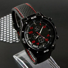 2015 New Fashion Silicon Sports Wrist Watch Mens Racer Sports Military Pilot Aviator Army Style Unisex