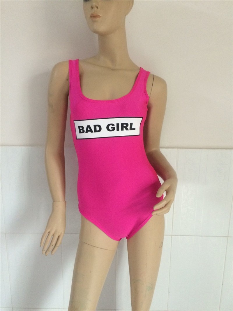 2015 New Bad Girl Swimsuits one piece Red Sexy One Piece Swim suits High Cut One Piece Bathing Suit High Quality Swimwear S-LAB
