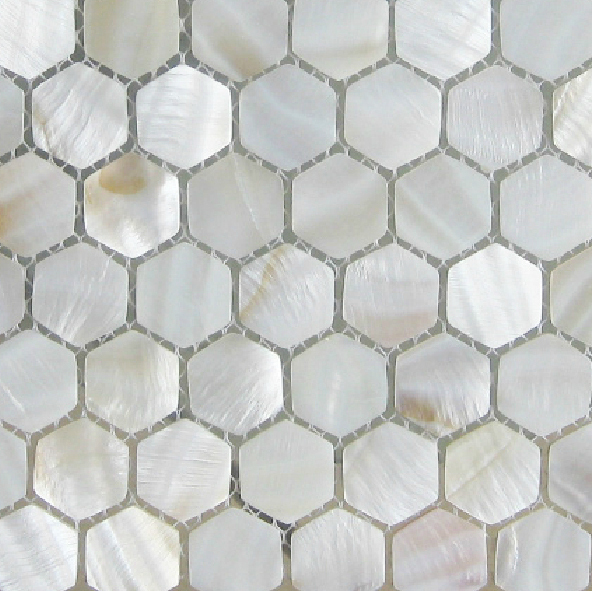 Mosaics hexagon kitchen backsplash tiles mother of pearl tile white mesh mounted shower bath tub shell bath mirror tiles
