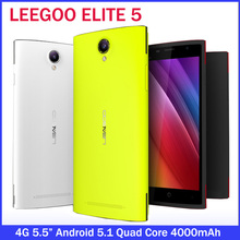 LEAGOO Elite 5 5.5 inch Android 5.1 Mobile Phone 2GB RAM 16GB ROM MTK6735 64bit Quad Core 4G FDD LTE Smartphone 4000mAh Battery