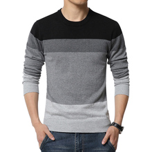 2015 New Autumn Fashion Brand Casual Sweater V-Neck Striped Slim Fit Knitting Mens Sweaters And Pullovers Men Pullover Men 5XL