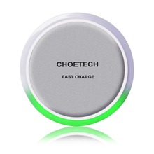 CHOETECH Fast Charge Wireless Charger Pad(with Smart Lighting Sensor)for Samsung Galaxy Note5,S6 Edge & All Qi Enabled Devicesd