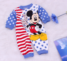 Baby Minnie Cotton Rompers Suit Newborn Bebe Boys Girls Long Sleeve Cartoon Children Toddler Pajamas Kids