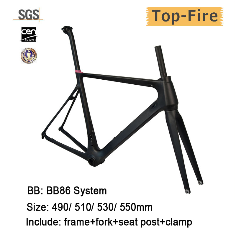 2016 OEM frame carbon fiber road bike frame+seat post+clamp+fork with