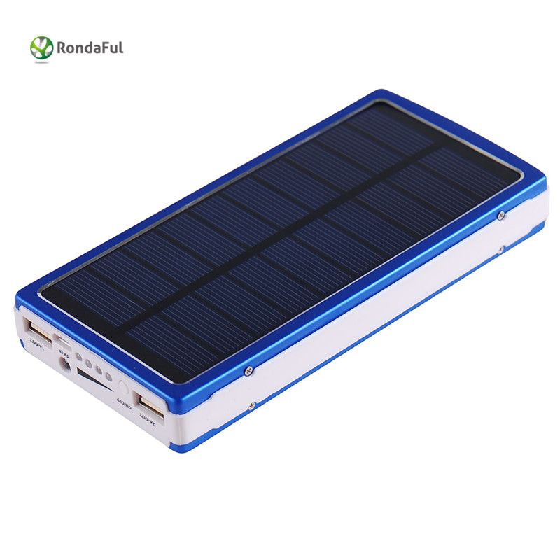 Robdaful 10000mAh Portable Solar Power Bank Externa Bateria 2 USB LED External Mobile Phone Battery Charger Powerbank for Xiaomi Robdaful 10000mAh Portable Solar Power Bank Externa Bateria 2 USB LED External Mobile Phone Battery Charger Powerbank for Xiaomi