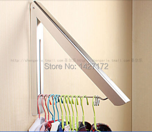 Wholesale And Retail Contemporary Bathroom Wall Mount Folding Clothesline Laundry Hanger Dry Hangers