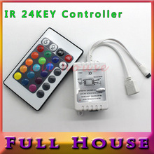free shipping 1PCS DC 12V 3 2 A 24 Keys LED Controller IR Remote controller GRB