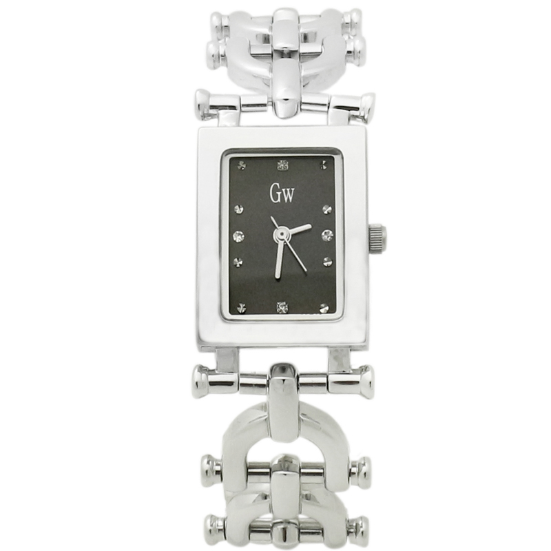 Gold Winner Brand New Design Women Girl Stainless Steel Watches Square Shell Face Quartz Watches Wristwatches GW180062