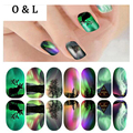 1pcs New Luminous Nail Art Stickers Adhesive Nail Foils Full Cover Nail Tip Wraps Decals Decorations