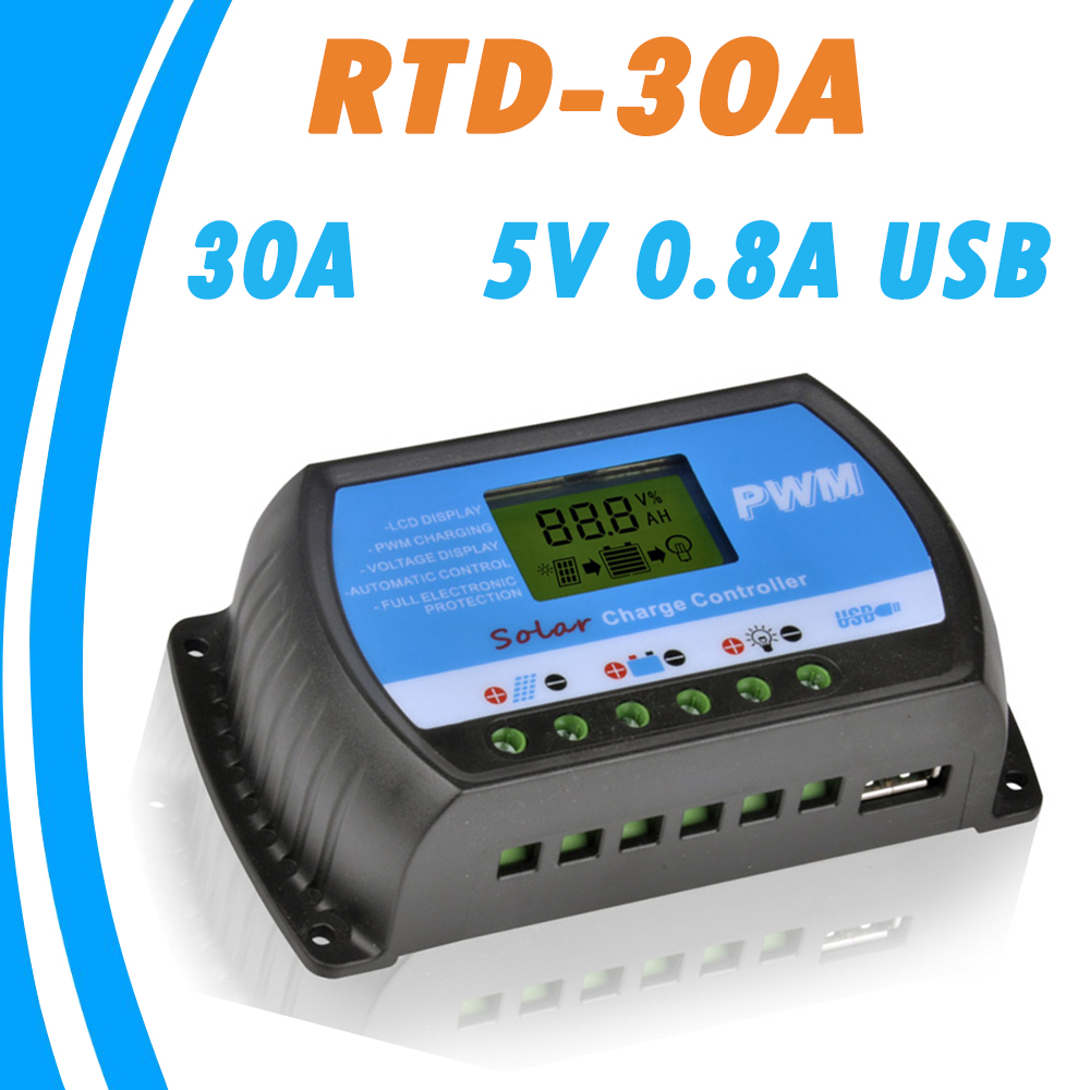 RTD-30A Regulator PWM Solar Charge and Discharge Controller with 5V USB Output for Max 50V Solar Panel Input YSmart 2016 Hot RTD-30A Regulator PWM Solar Charge and Discharge Controller with 5V USB Output for Max 50V Solar Panel Input YSmart 2016 Hot