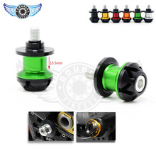 New aksesoris motor Cnc Billet aluminium Swingarm gulungan slider merah For Kawasaki Ninja ZX ZRX ZZR ER6 636 Free Shipping
