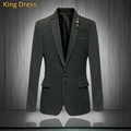 2016 Promotion Good Quality Autumn Winter New Pattern Man Leisure England Single Button Slim Solid Color
