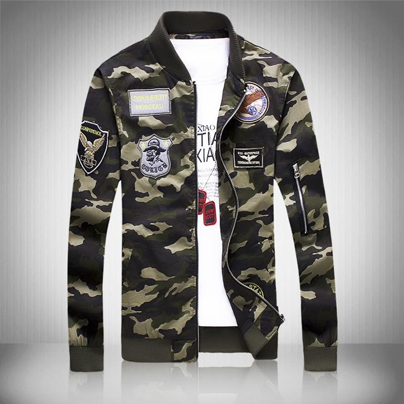 2015 Autumn Men Casual Camouflage Brand Jacket  Man Fashion College Baseball Jacket Male Hommes Sportwear Coat US/EU Size