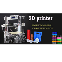 High Precision 0.1-0.4mm 2016 Reprap Prusa I3 DIY 3D Printer kit with 1rolls (Black) Filaments + 8GB SD card with LCD Screen